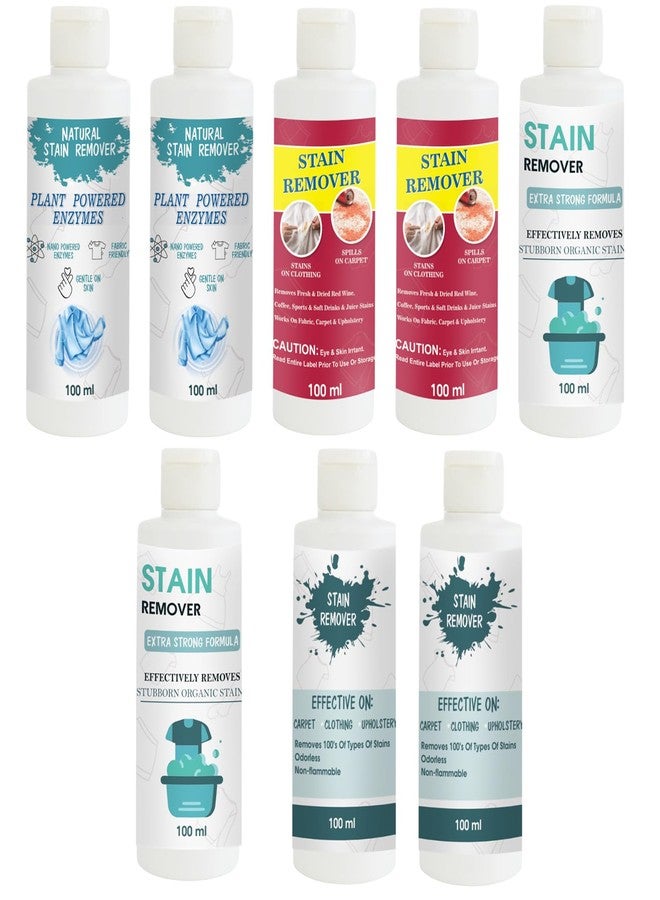 TOOVUS Stain Remover Combo Pack of Shirt x2, Red x2, Doll x2, Sky and Sky Stain Remover | Multi-Surface Cleaning Solution for Clothes, Fabrics, Upholstery (100 g Each - Image 1